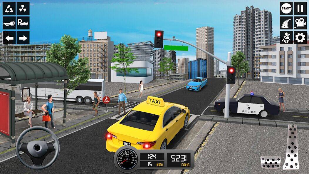 Скачать взломанную симулятор такси 3d: игра такси [Много денег] MOD apk на Андроид