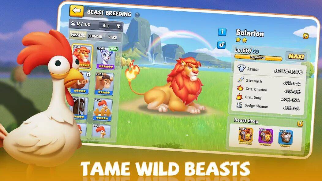Скачать взломанную Kingdom Clash: Beast Masters [Много денег] MOD apk на Андроид