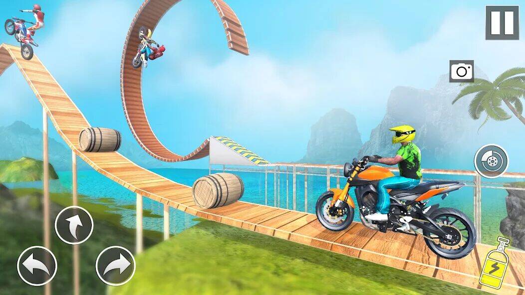 Скачать взломанную Bike Stunt Ramp Game Bike Jump [Много денег] MOD apk на Андроид