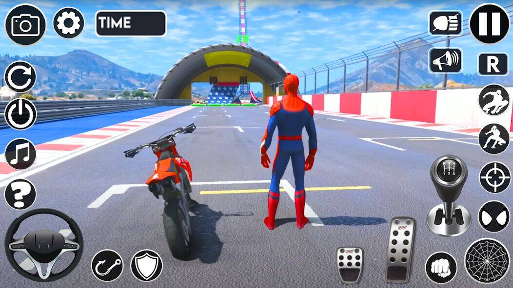 Скачать взломанную Superhero Tricky Bike Stunt [Мод меню] MOD apk на Андроид