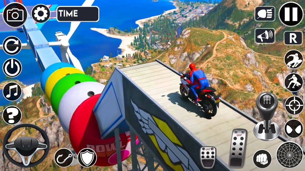 Скачать взломанную Superhero Tricky Bike Stunt [Мод меню] MOD apk на Андроид