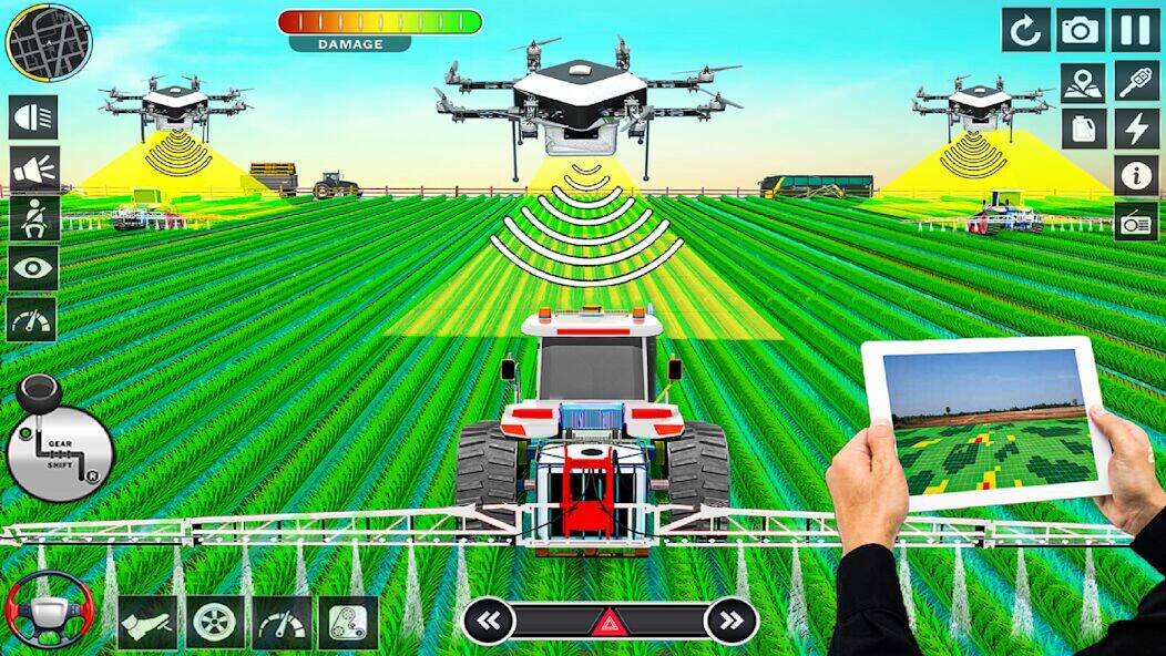 Скачать взломанную Big Tractor Farming Simulator [Бесплатные покупки] MOD apk на Андроид