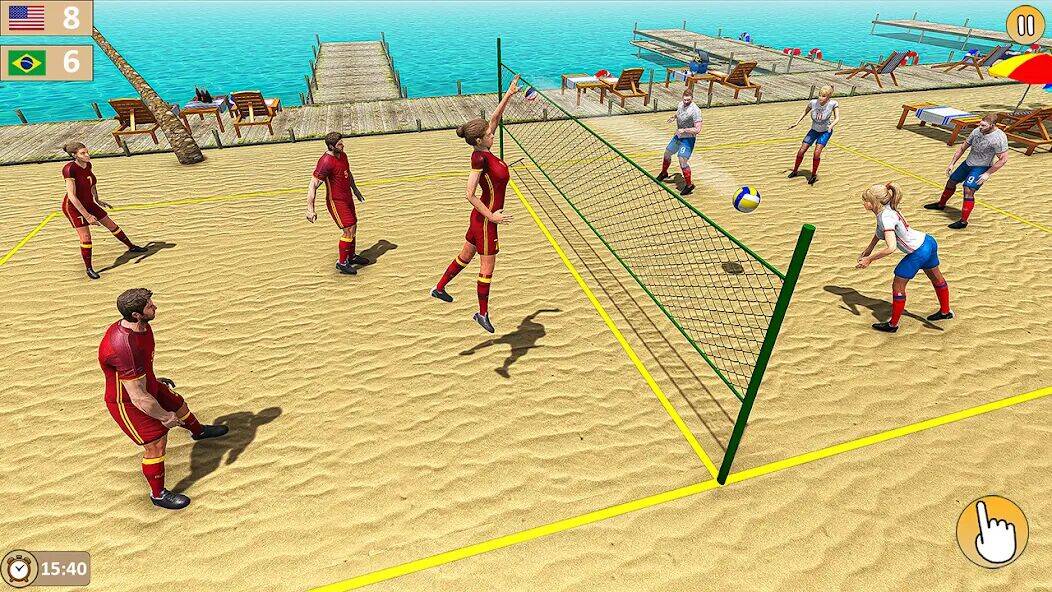 Скачать взломанную Volleyball 3D Champions Games [Мод меню] MOD apk на Андроид