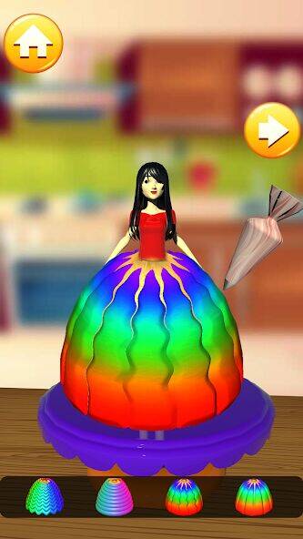 Скачать взломанную Doll Cake Dress Up Games 3D [Мод меню] MOD apk на Андроид