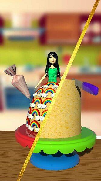 Скачать взломанную Doll Cake Dress Up Games 3D [Мод меню] MOD apk на Андроид
