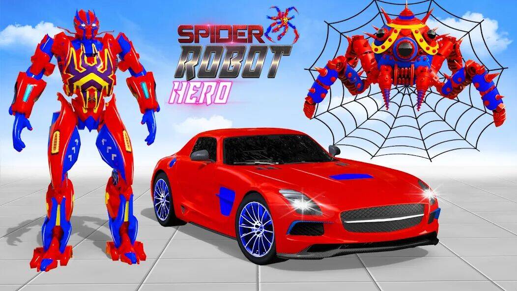 Скачать взломанную Spider Robot: Robot Car Games [Бесплатные покупки] MOD apk на Андроид