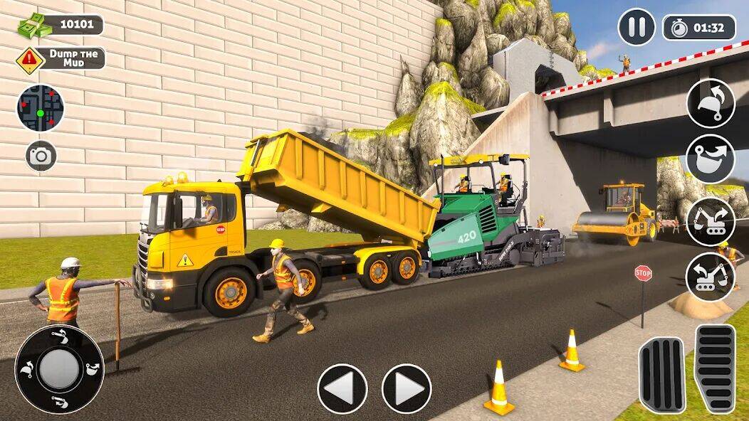 Скачать взломанную Construction Dump Truck Sim [Бесплатные покупки] MOD apk на Андроид