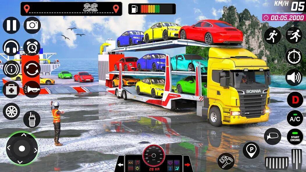 Скачать взломанную Transport Truck Game Car Games [Много денег] MOD apk на Андроид