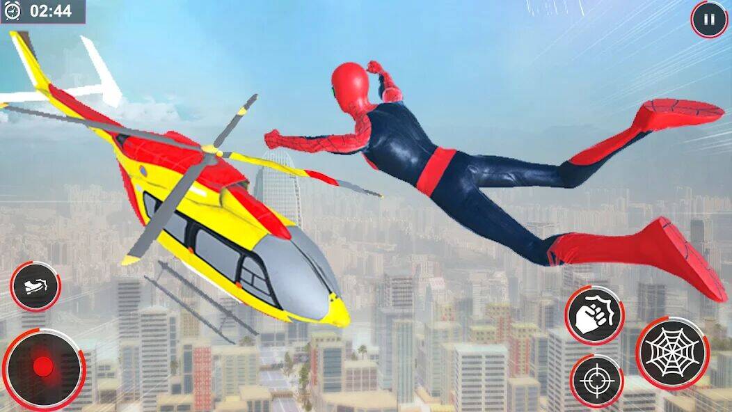 Скачать взломанную Flying Spider Rope Hero Fight [Мод меню] MOD apk на Андроид