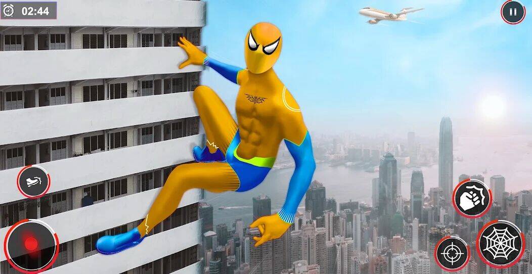 Скачать взломанную Flying Spider Rope Hero Fight [Мод меню] MOD apk на Андроид