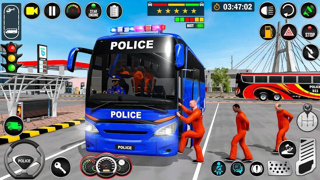 Скачать взломанную Police Bus Simulator: Bus Game [Бесплатные покупки] MOD apk на Андроид