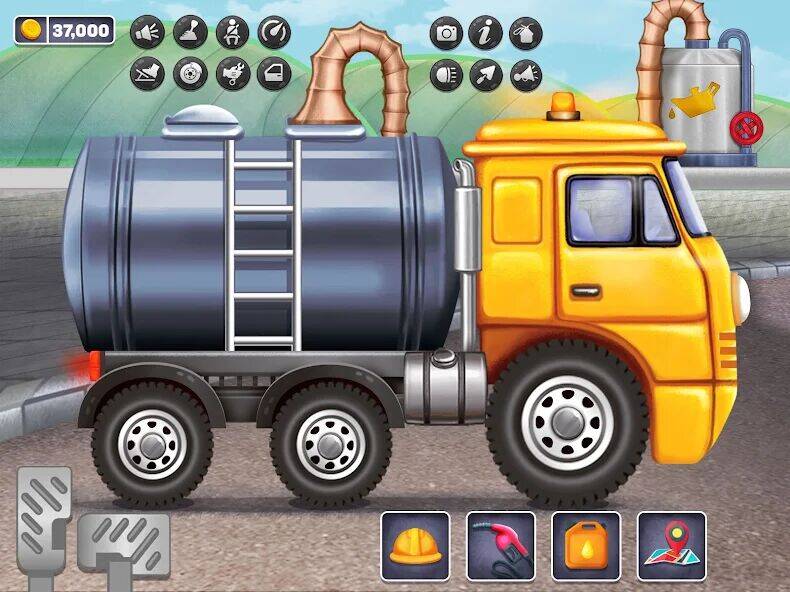 Скачать взломанную Дети Масло Танкер: Truck Игры [Много монет] MOD apk на Андроид