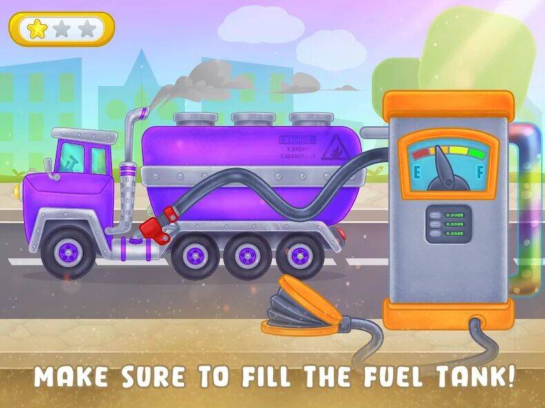 Скачать взломанную Дети Масло Танкер: Truck Игры [Много монет] MOD apk на Андроид