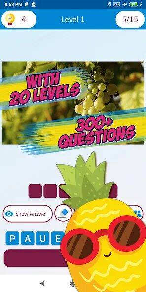 Скачать взломанную угадай название фрукта [Много монет] MOD apk на Андроид