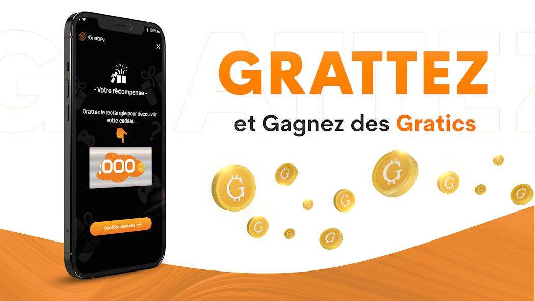 Скачать взломанную Gratify : Jouer Gratter Gagner [Много монет] MOD apk на Андроид