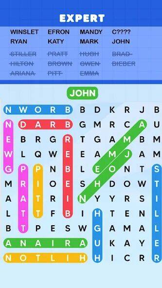 Скачать взломанную Word Search Puzzle Challenge [Бесплатные покупки] MOD apk на Андроид