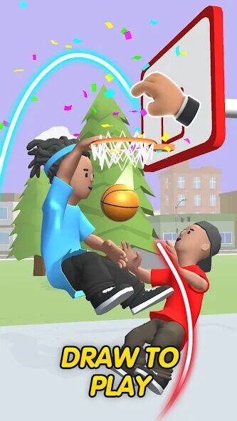 Скачать взломанную Draw Basket 3D [Много монет] MOD apk на Андроид