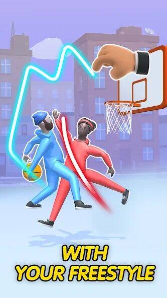 Скачать взломанную Draw Basket 3D [Много монет] MOD apk на Андроид