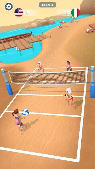 Скачать взломанную Beach Volleyball Game [Много монет] MOD apk на Андроид