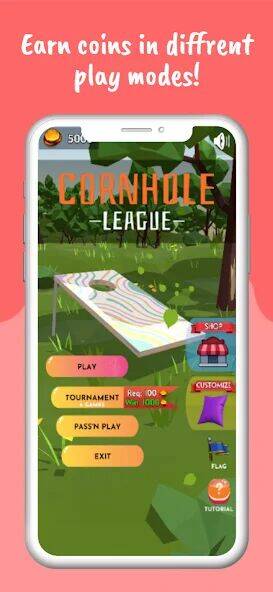 Скачать взломанную Cornhole 3D: Nations League [Много монет] MOD apk на Андроид