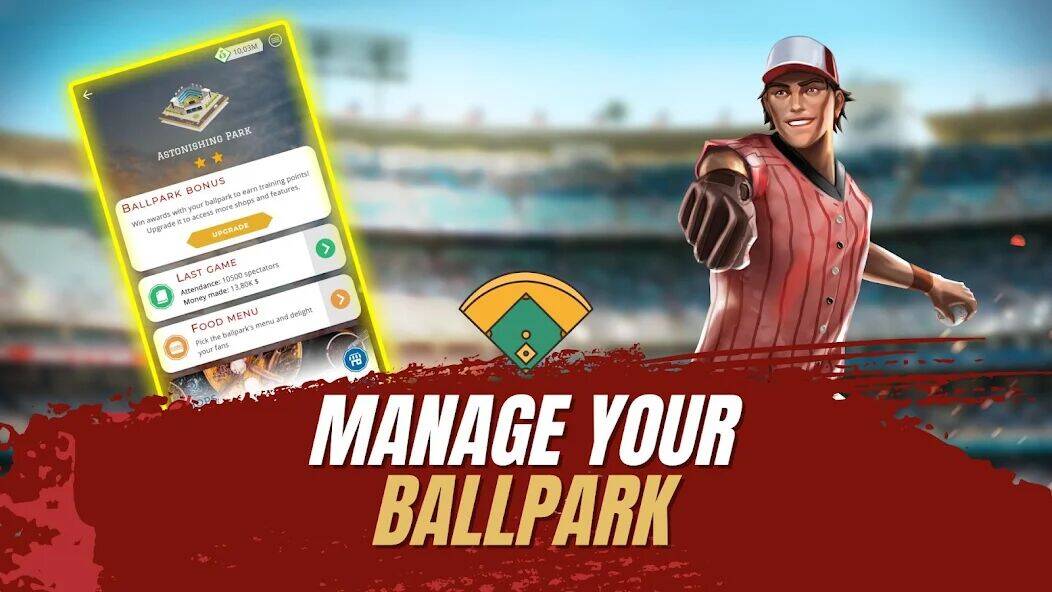 Скачать взломанную Astonishing Baseball Manager [Бесплатные покупки] MOD apk на Андроид