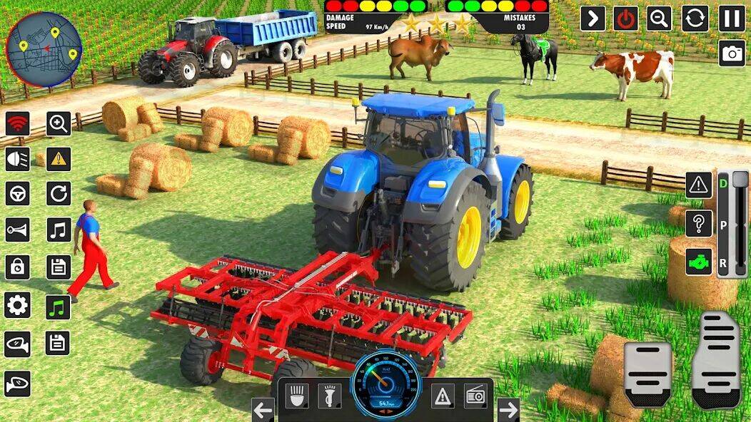 Скачать взломанную Real Tractor Driving Games [Много монет] MOD apk на Андроид