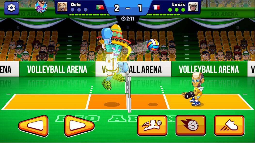 Скачать взломанную Volleyball Arena: Spike Hard [Много монет] MOD apk на Андроид