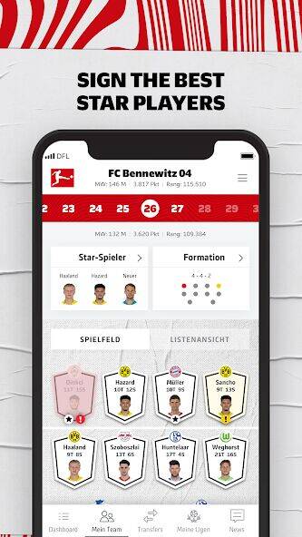 Скачать взломанную Bundesliga Fantasy Manager [Мод меню] MOD apk на Андроид
