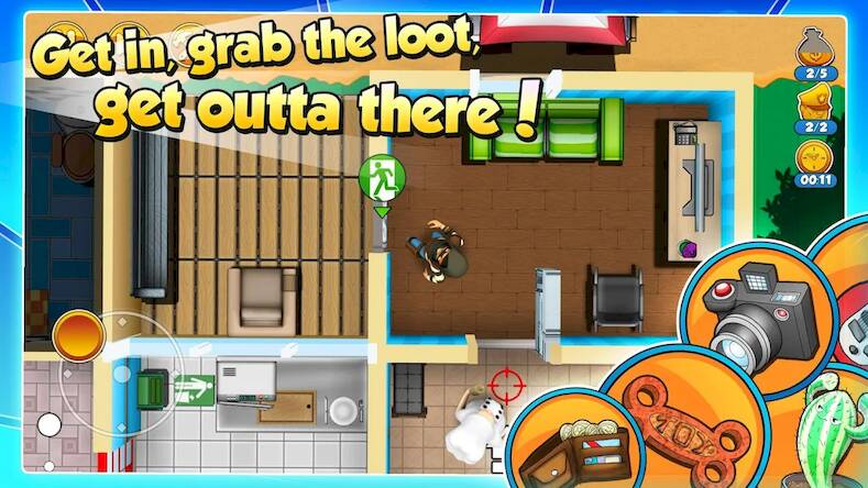 Скачать взломанную Robbery Bob 2: Double Trouble [Много денег] MOD apk на Андроид