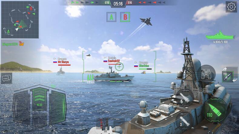 Скачать взломанную Force of Warships: Корабли PvP [Мод меню] MOD apk на Андроид