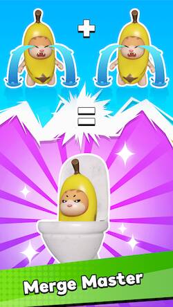 Скачать взломанную Epic Banana Run: Merge Master [Много денег] MOD apk на Андроид