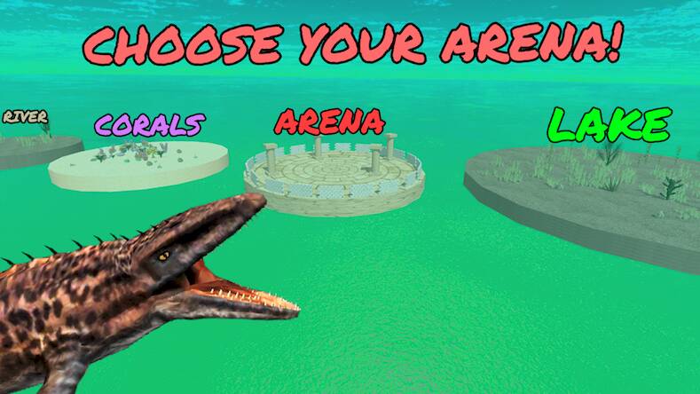 Скачать взломанную Dino Battle Arena Jurassic Sea [Мод меню] MOD apk на Андроид