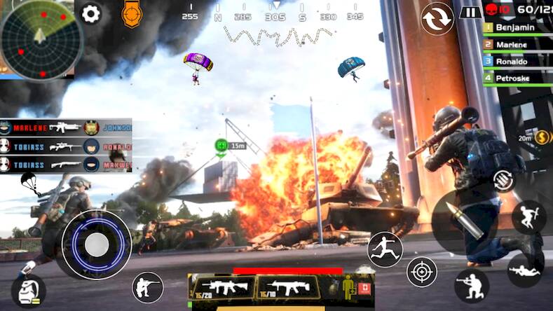 Скачать взломанную Offline Clash Squad Shooter 3D [Много монет] MOD apk на Андроид