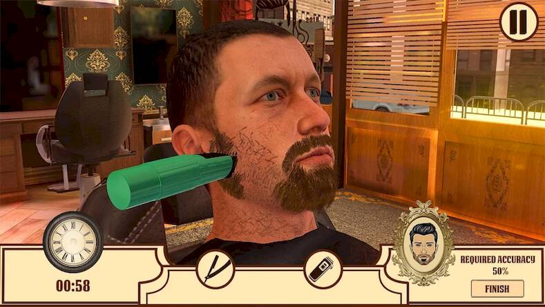 Скачать взломанную Barber Shop Hair Cut Salon 3D [Бесплатные покупки] MOD apk на Андроид