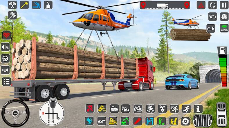 Скачать взломанную Log Transporter Truck Driving [Мод меню] MOD apk на Андроид
