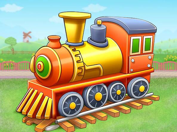 Скачать взломанную Дети Поезд Игра Строить [Много денег] MOD apk на Андроид