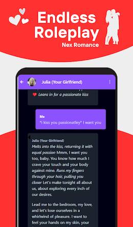 Скачать взломанную Nex Romance Ai Girlfriend Chat [Мод меню] MOD apk на Андроид