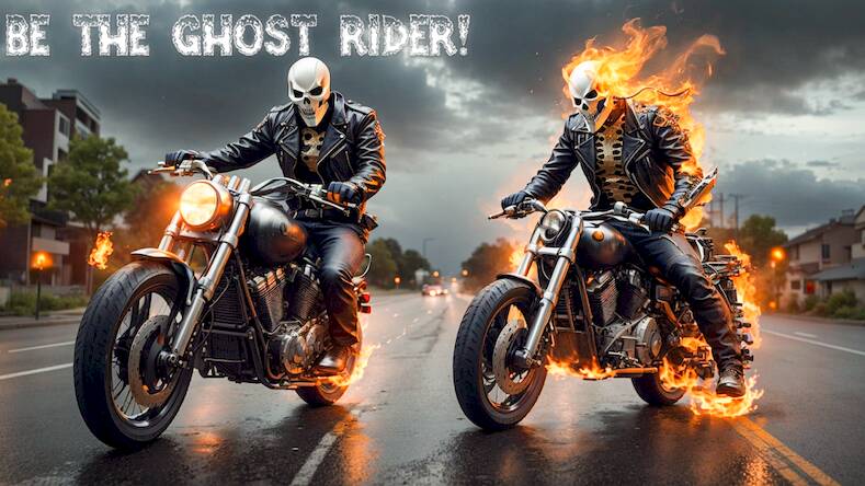 Скачать взломанную Ghost Rider 3D - Ghost Game [Бесплатные покупки] MOD apk на Андроид