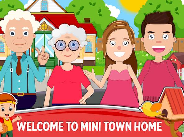 Скачать взломанную Мини-городок: домашняя игра [Бесплатные покупки] MOD apk на Андроид