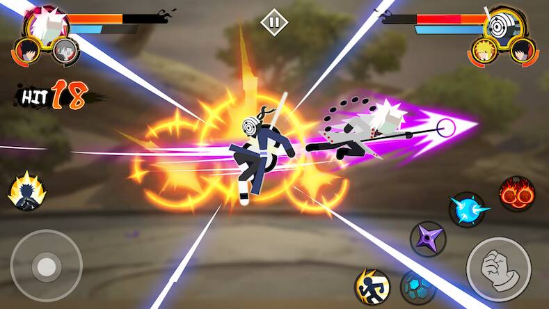 Скачать взломанную Stickman Ninja - 3v3 Battle [Много монет] MOD apk на Андроид