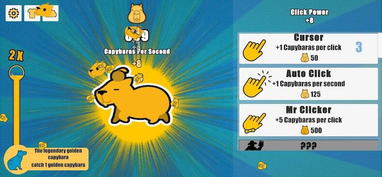 Скачать взломанную Capybara Clicker [Мод меню] MOD apk на Андроид