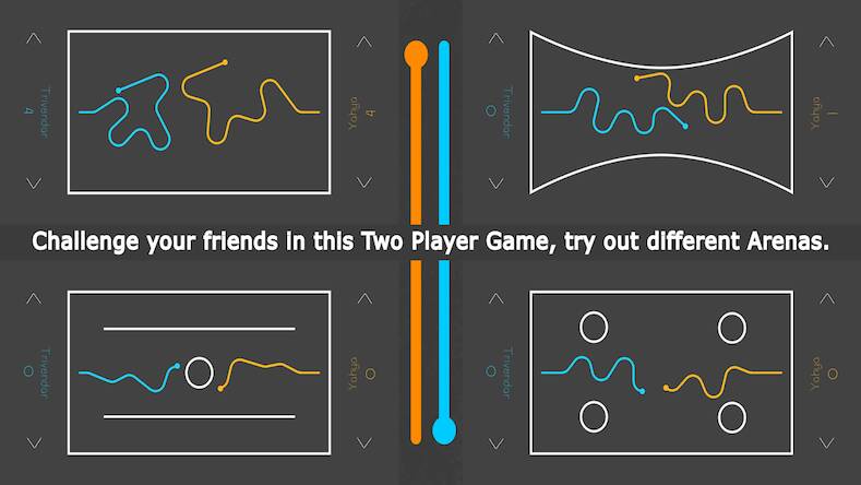 Скачать взломанную Double Line : 2 Player Games [Много денег] MOD apk на Андроид