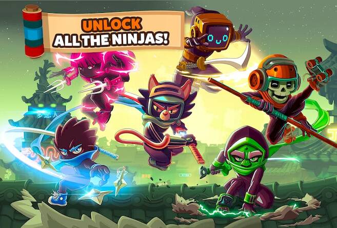 Скачать взломанную Ninja Dash Run - Offline Game [Много денег] MOD apk на Андроид