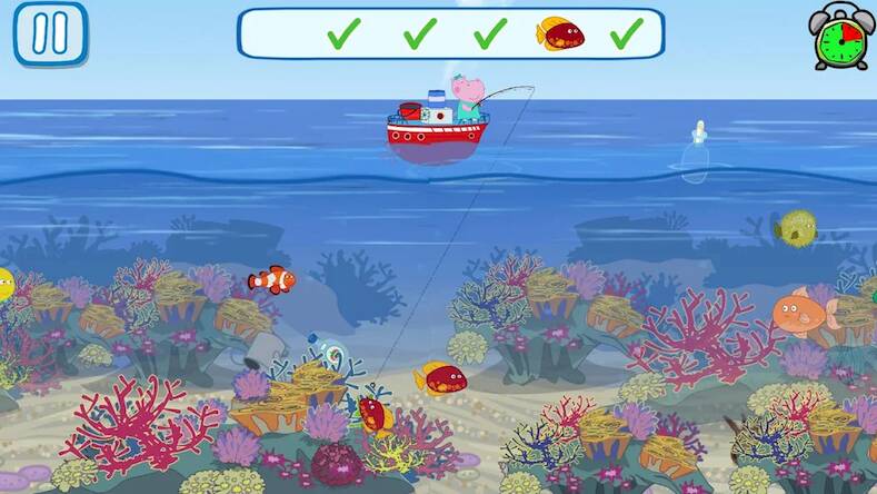 Скачать взломанную Funny Kids Fishing Games [Много монет] MOD apk на Андроид