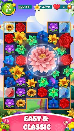 Скачать взломанную Bloom Rose - Match 3 Puzzles [Много монет] MOD apk на Андроид