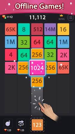 Скачать взломанную Merge block-2048 puzzle game [Мод меню] MOD apk на Андроид