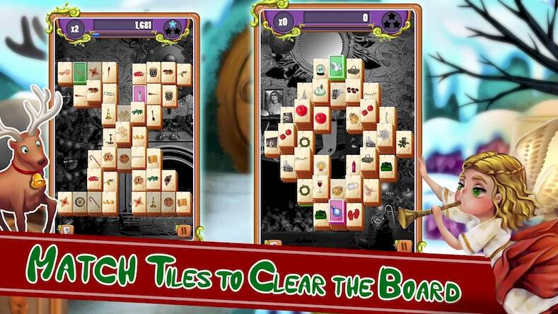 Скачать взломанную Christmas Mahjong: Holiday Fun [Много денег] MOD apk на Андроид