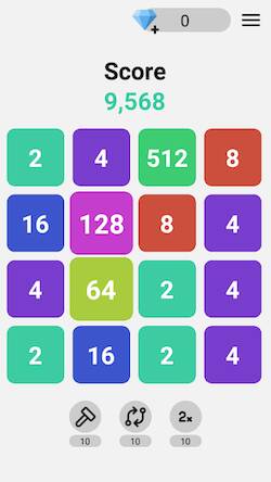 Скачать взломанную 2048 Classic: Pure Puzzle Fun [Много денег] MOD apk на Андроид