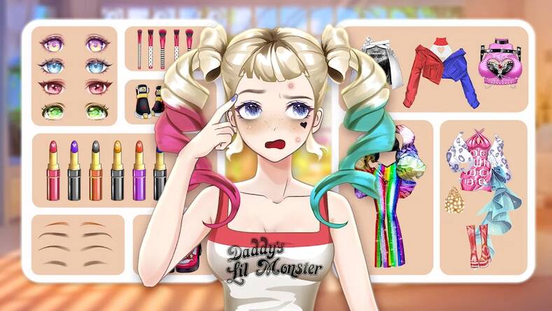 Скачать взломанную Anime Fashion Princess Dressup [Много денег] MOD apk на Андроид