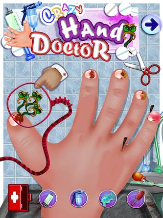 Скачать взломанную Crazy Hand Nail Doctor Surgery [Мод меню] MOD apk на Андроид